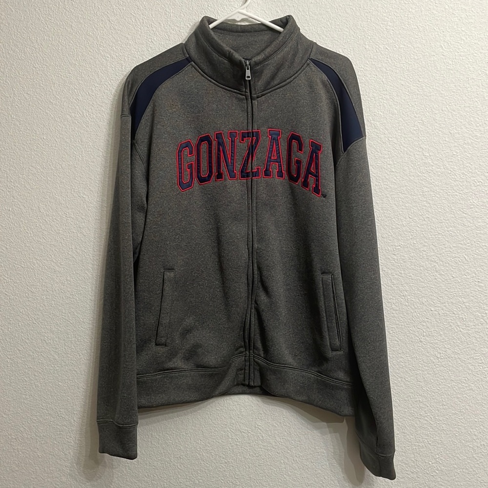 GONZAGA  full zip grey sweatshirt